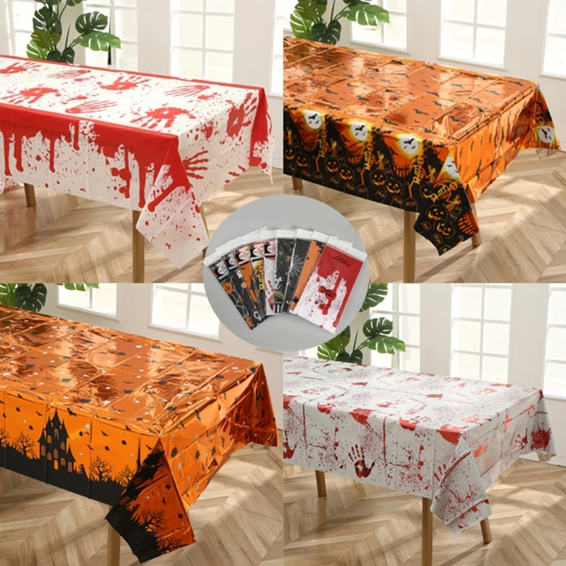 Halloween Decorations Bloody Horrible Table Cover Scary Tablecloth Halloween Pattern Halloween Party Supplies Decoration