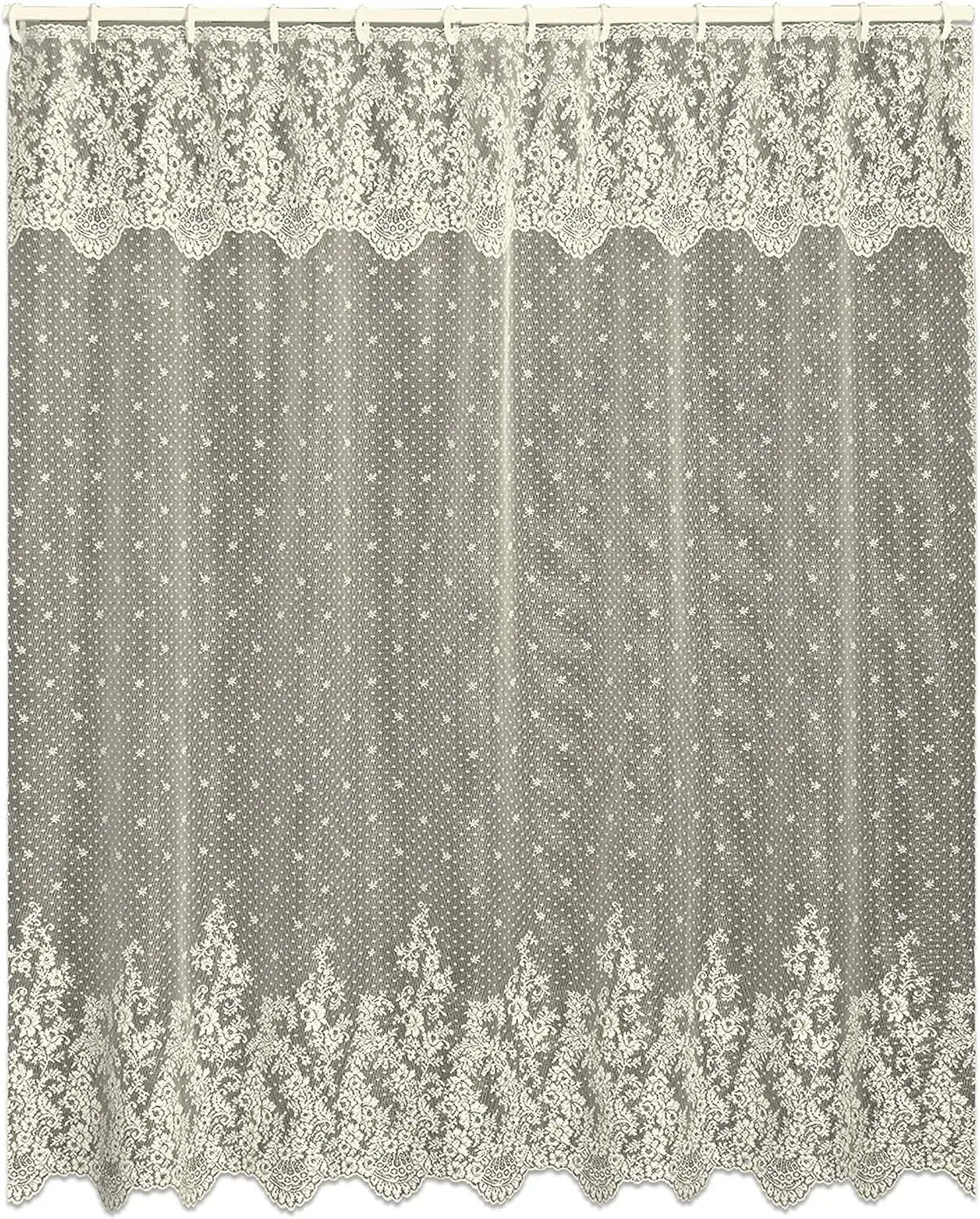 

Elegant Lace Shower Curtain, 72x72 Inches, Polyester, Machine Washable for Bathroom Decor