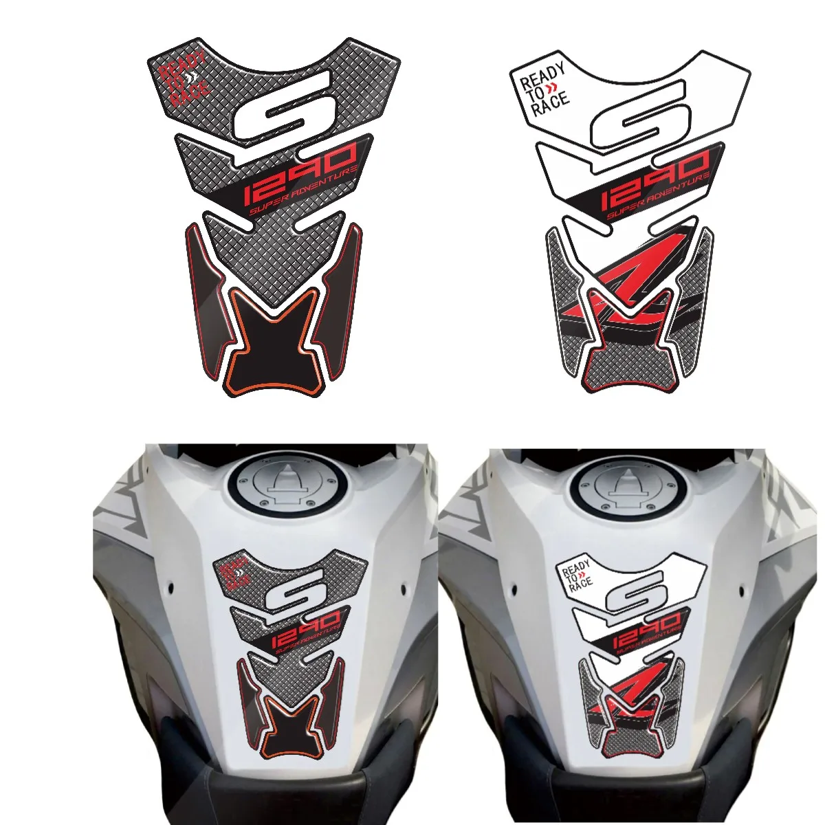 

3D Motorcycle Accessories 3M Sticker Decal Fuel Tank Pad Protector Decorative For KTM R2R 1290 SUPER ADVENTURE ADV