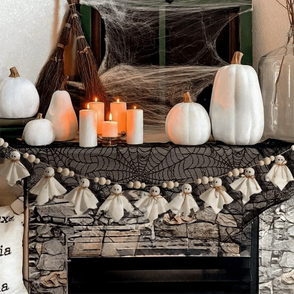 

Funny 84 inch Halloween Spooky Pentant Long DIY Hanging Ghost String Reusable Hallowee Hanging Decoration Festival