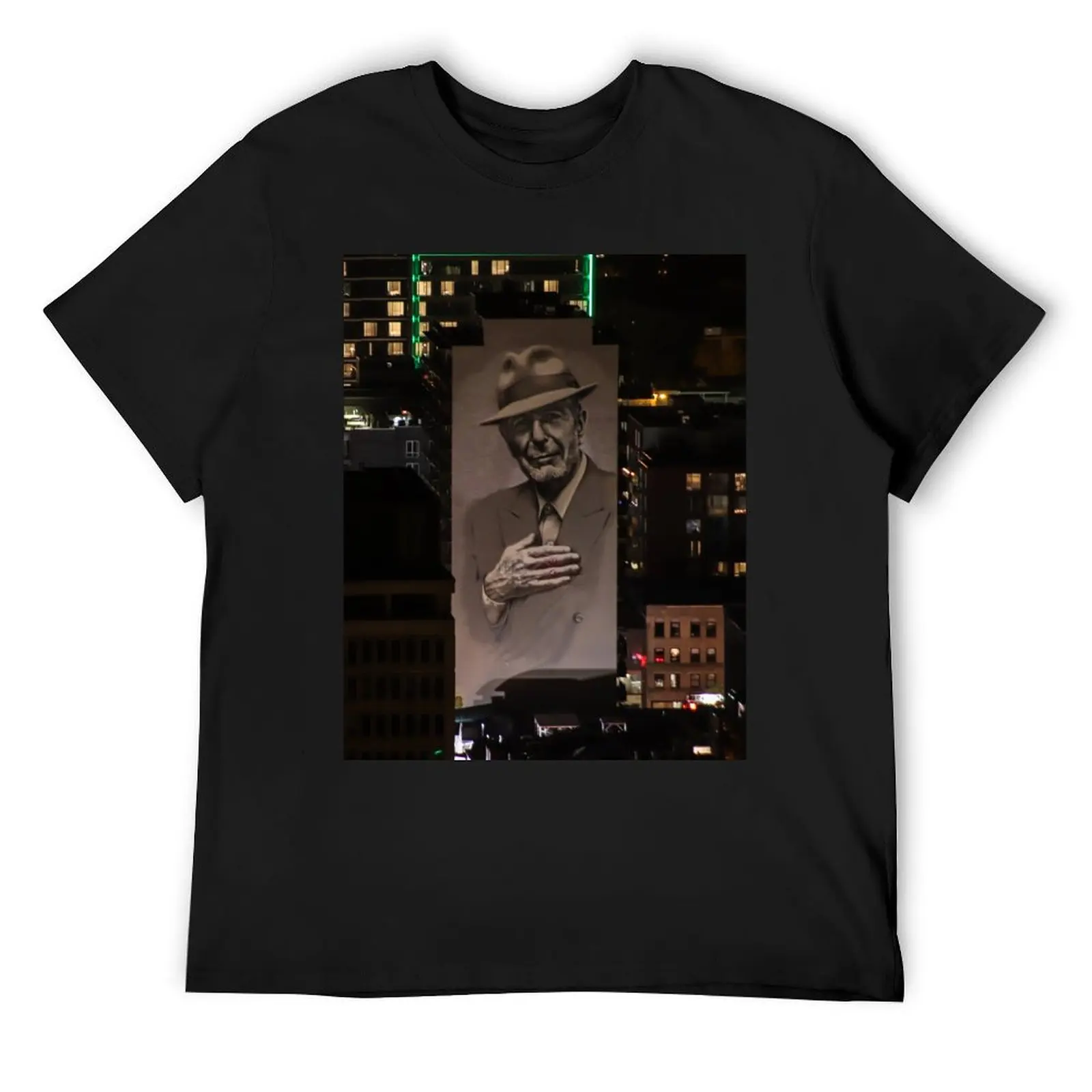 

Montreal at Night Home of Leonard Cohen T-Shirt oversized t shirt quick-drying blue archive mens graphic t-shirts anime