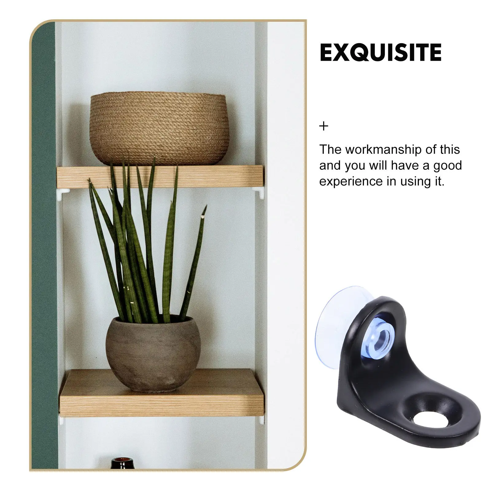 10Pcs Glass Shelf Brackets Zinc Alloy Suction Cup Adjustable Supports Home Office Wall Mounted Heavy Duty Shelf Holders Glass