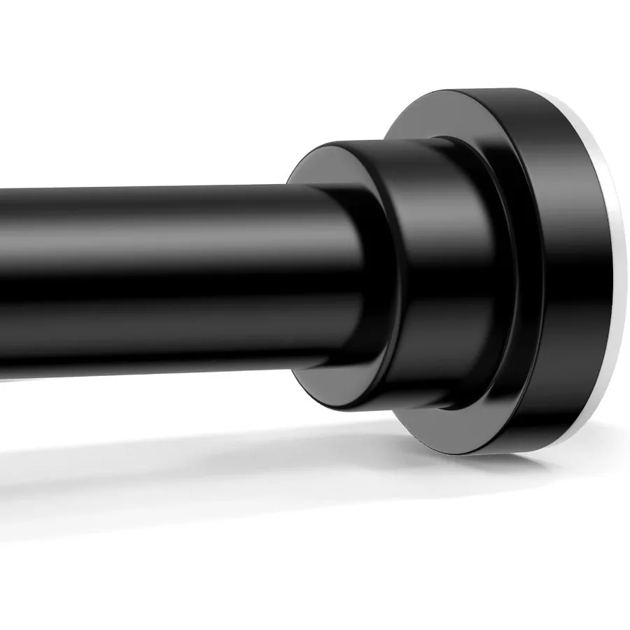 1Pack Black Shower Curtain Rod 4678 Inch Adjustable Tension Rod for Bathroom Closet Window Room Divider Easy Installation Witho