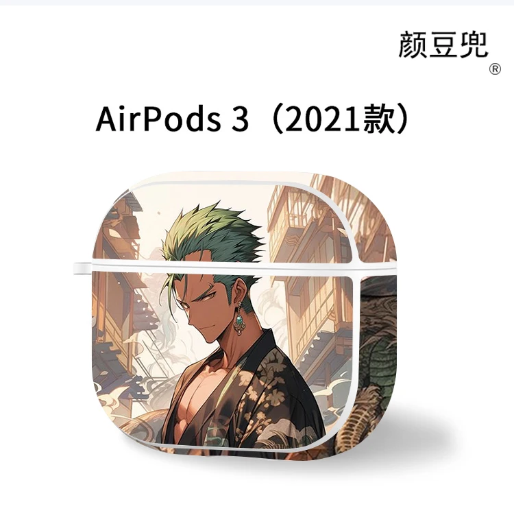 Roronoa Zoro Anime для Apple AirPods 2 1 Чехол черный силиконовый защитный чехол для Apple AirPods Pro 2 Чехлы для AirPods 3 чехла