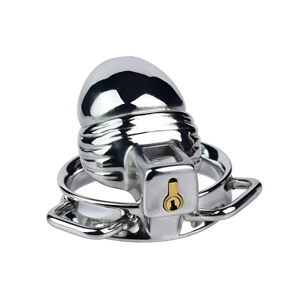 BXA-210 Male Stainless Steel Chastity Device Cage Sleeve for Penis Cock Cage Ring Lock Bondage Belt Fetish Sex Toy for Men