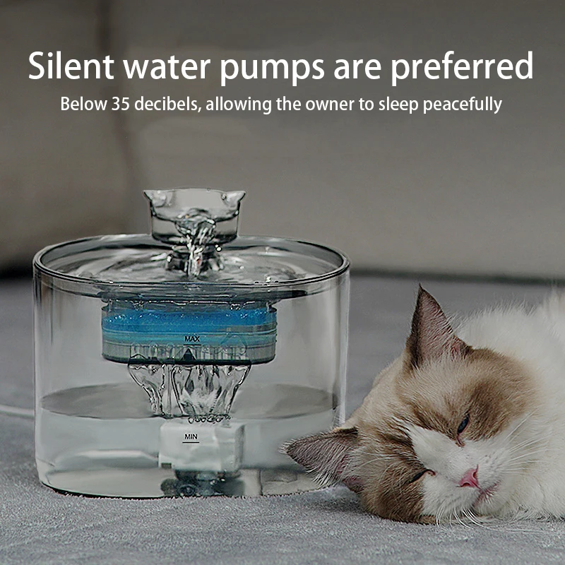 Large Capacity Cat Automatic Circulating Water Dispenser Pet Automatic Water Feeder Mobile Dog Fountain Filtered Water Bowl