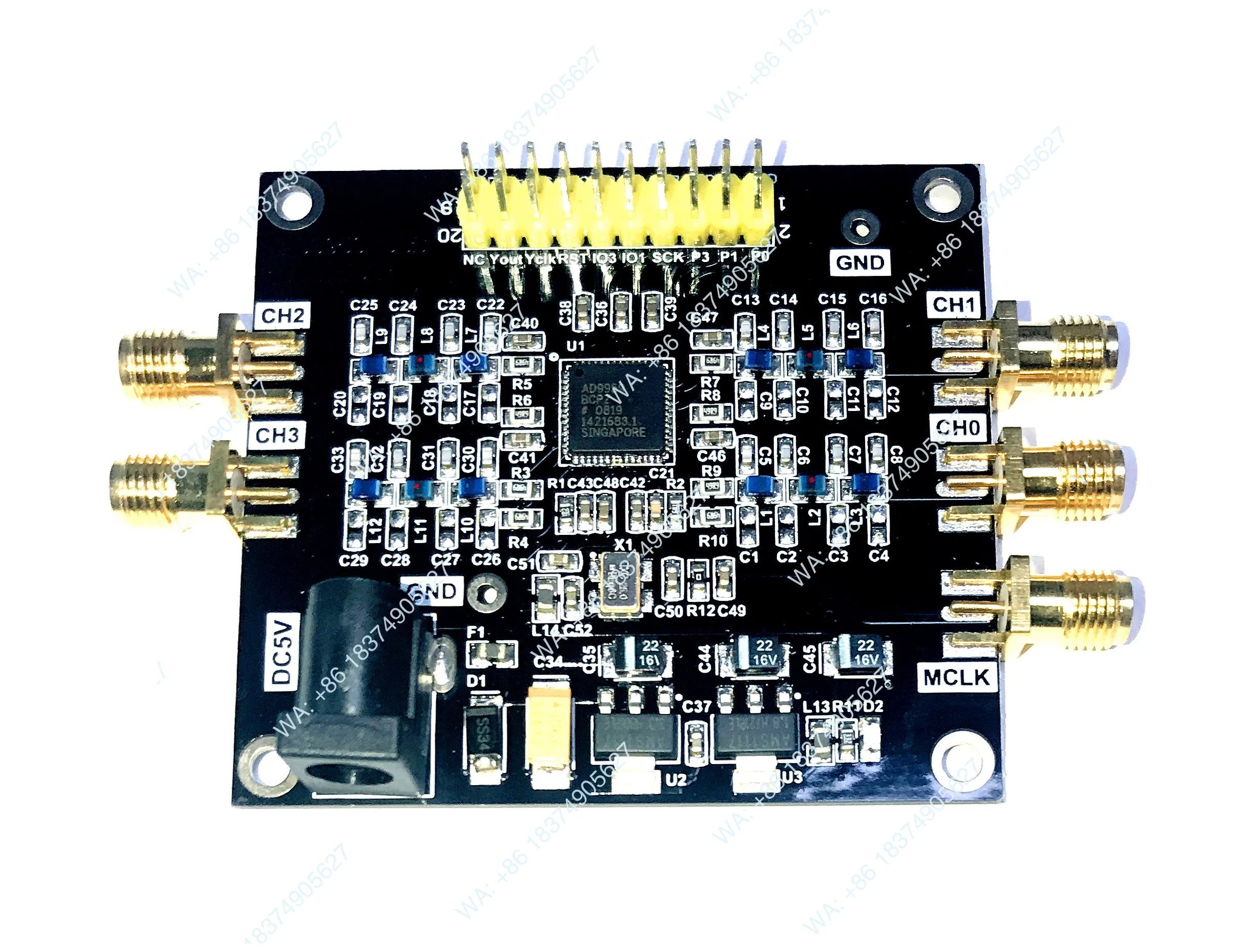 AD9959 module, digital frequency synthesis, send schematic diagram, program DDS 4 independent adjustable signal source