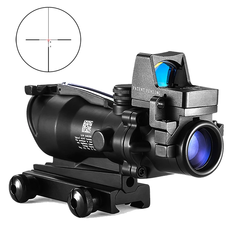 Verstelbare 4x32 Red Dot 1x 4x Scope Red Dot Tactische Scope 20mm Rail Scope voor de jacht