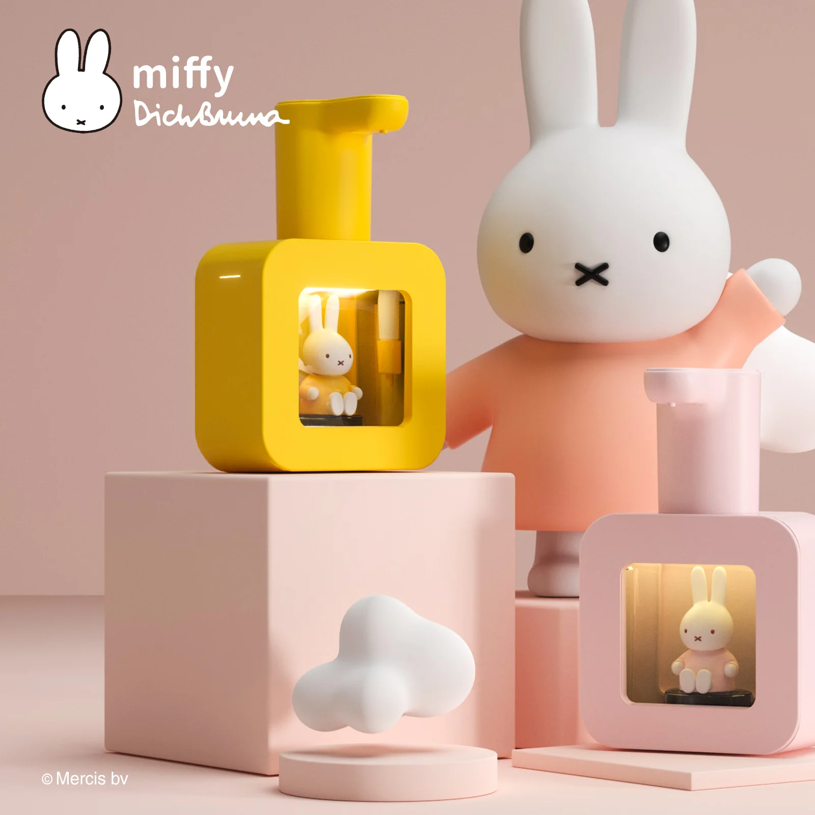 MIPOW Automatic Hand Soap Dispenser Mipow X Miffy Cute 400ml Rechargeable Automatic Foaming Hand Soap Dispenser, IPX5 waterproof