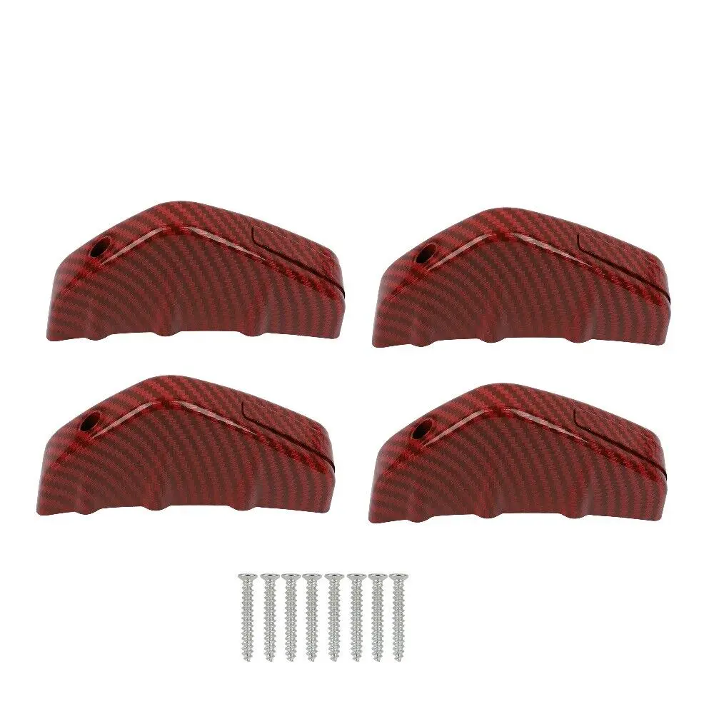 4pcs Universal Car Accessories Anti-collision Rear Bumper Shark Fins Decorative Diffuser Wings Exterior Parts Addon Wings