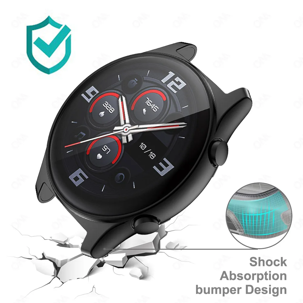 Plating Colorful Protective Cover For Huawei Honor Watch GS 3 GS3 Anti-scratch Soft Screen Protector Silicone Case 2022 New