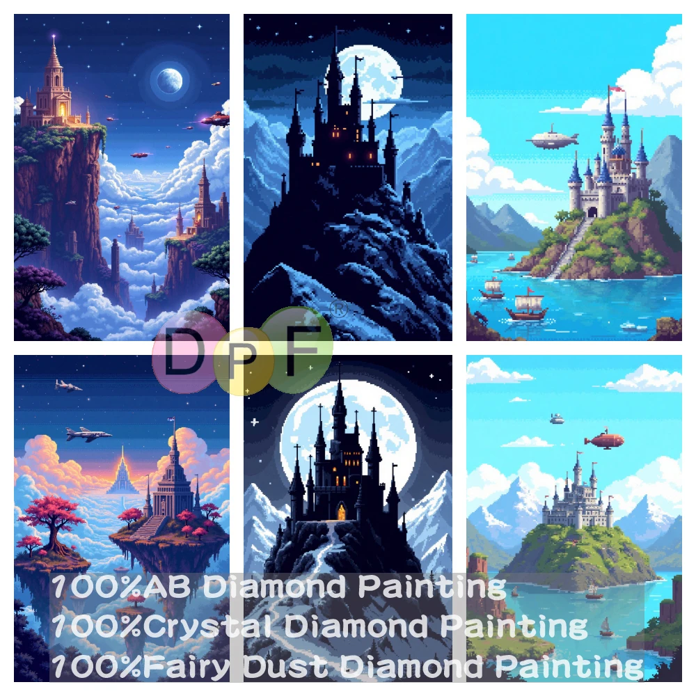 

DPF 100% Full Fairy Dust Drill Crystal AB Diamond Painting Pixel World Embroidery Art Home Decor Crafts Gift