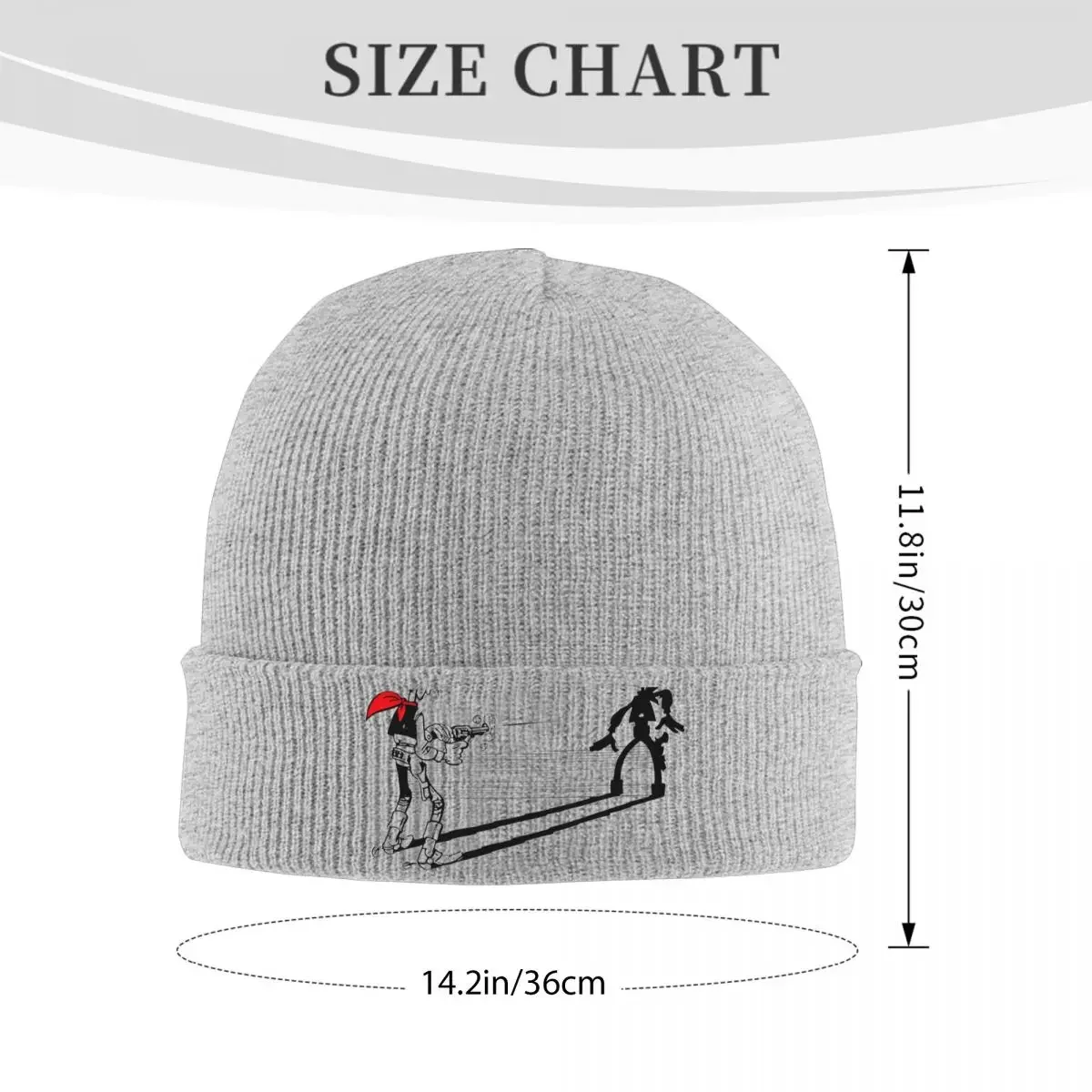 Lucky Luke Faster Than His Shadow Hat Autumn Winter Beanies Fashion Daltons Anime Caps Men Women Acrylic Skullcap