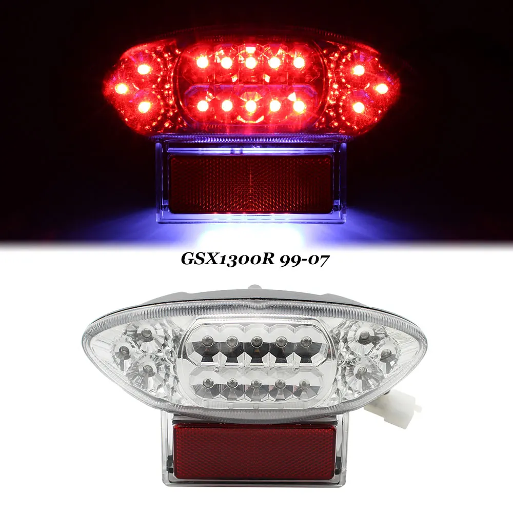 For Suzuki Hayabusa GSXR1300 1999 2000 2001 2002 2003 2004-2007 Rear Tail Light Brake Turn Signals lntegrated LED Light