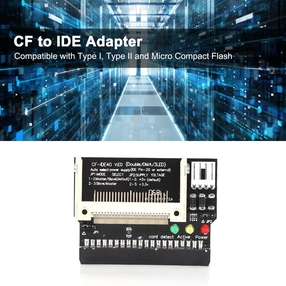 Portable 40pin CF To IDE Adapter 5V Dual Use Design Converter Module Black CF To IDE Bootable Converter Memory Card Conversion