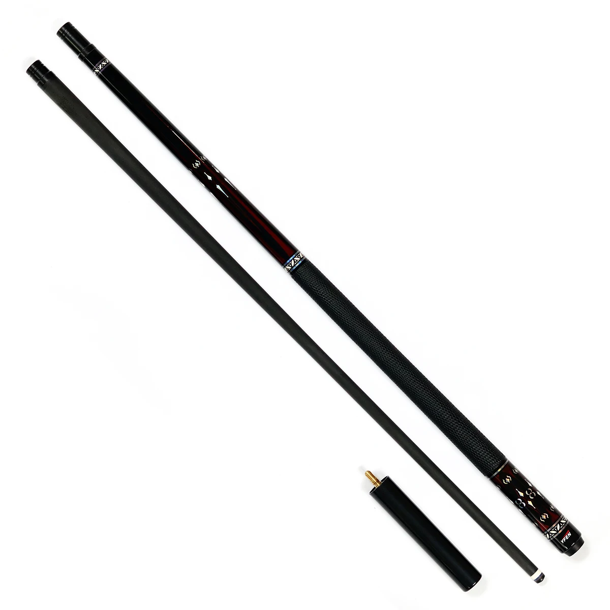 YFEN M2-S 1/2-pc Kohle faser Graphit Neun-Ball Billard Pool Queue-Stick mit Leder griff und Mini-Hintern. Erweiterung