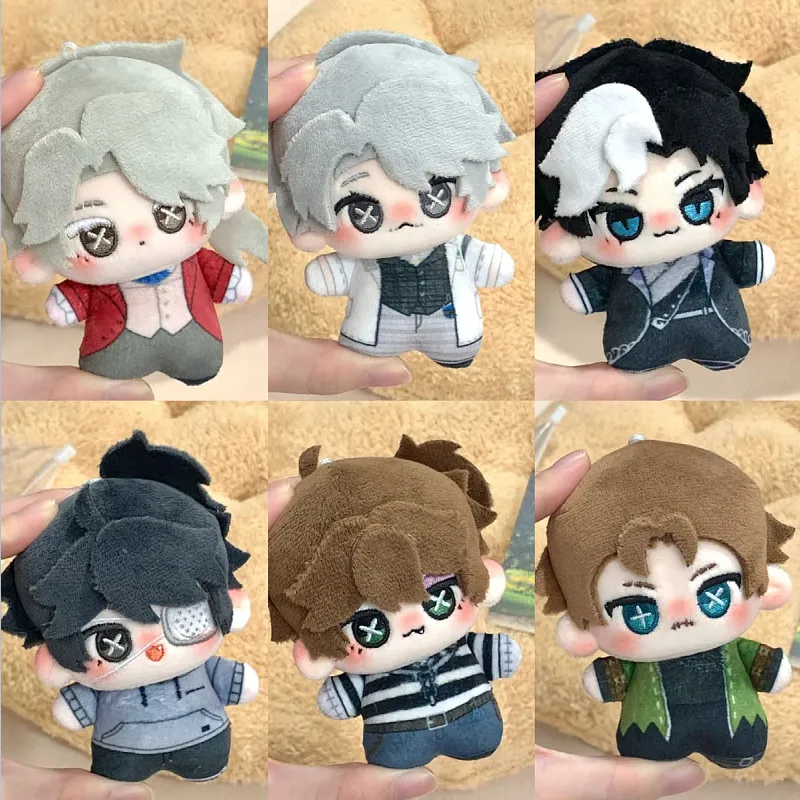 New Cartoon Identity V Doll Keychain 10cm Plush Cotton Doll Pendent Explorer Composer Mercenary Anime Figure Keyring Fans Gifts