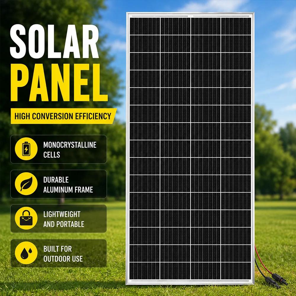 180W Monokristallines Solarpanel, tragbares Solarladegerät für …
