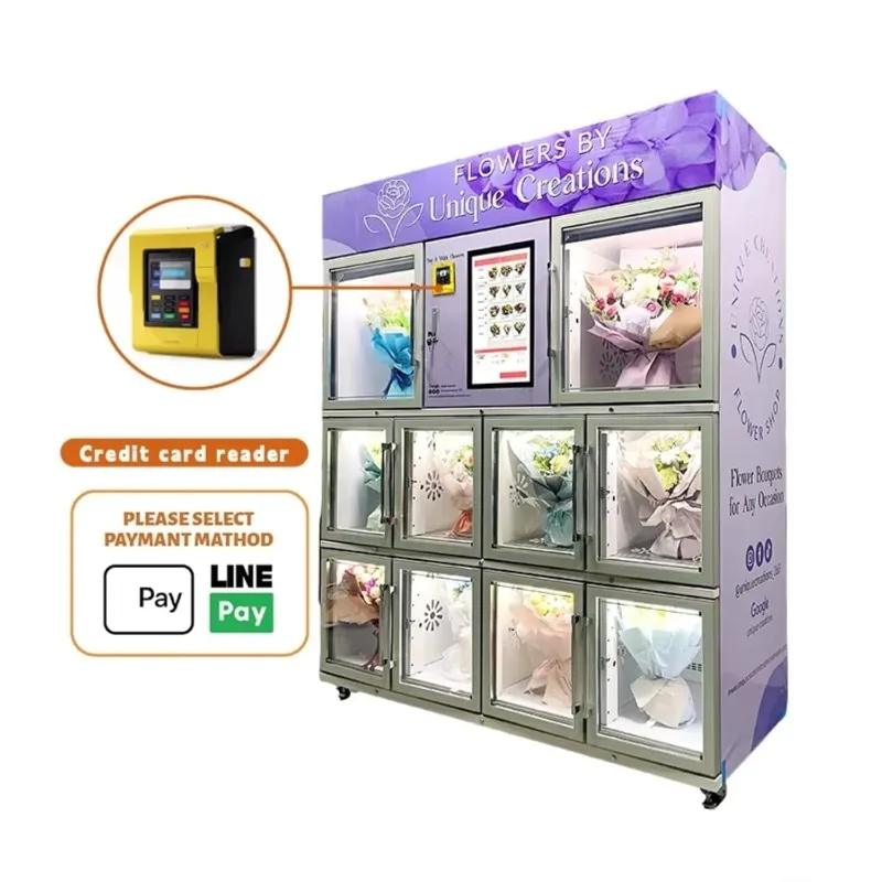 Custom Flower Vending Machine Intelligent Flower Vending Kiosk Equipped Suitable for Streets, Scenic Spots, and Stations