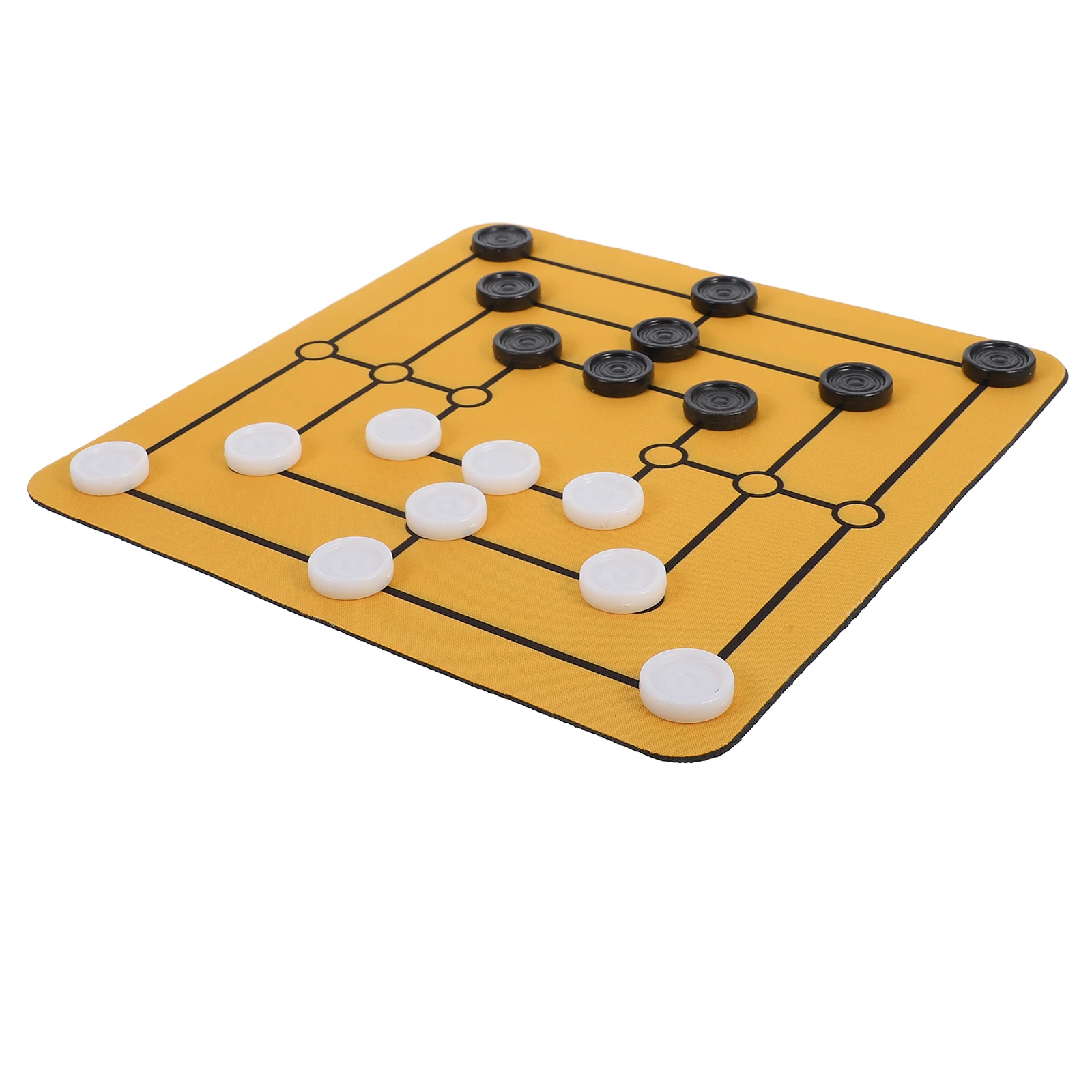 

1 set Morris Board Family Fun Strategy Game Kids Adults Rubber Chessboard Mouse Pad Portable Tabletop Party Desk Board Funny