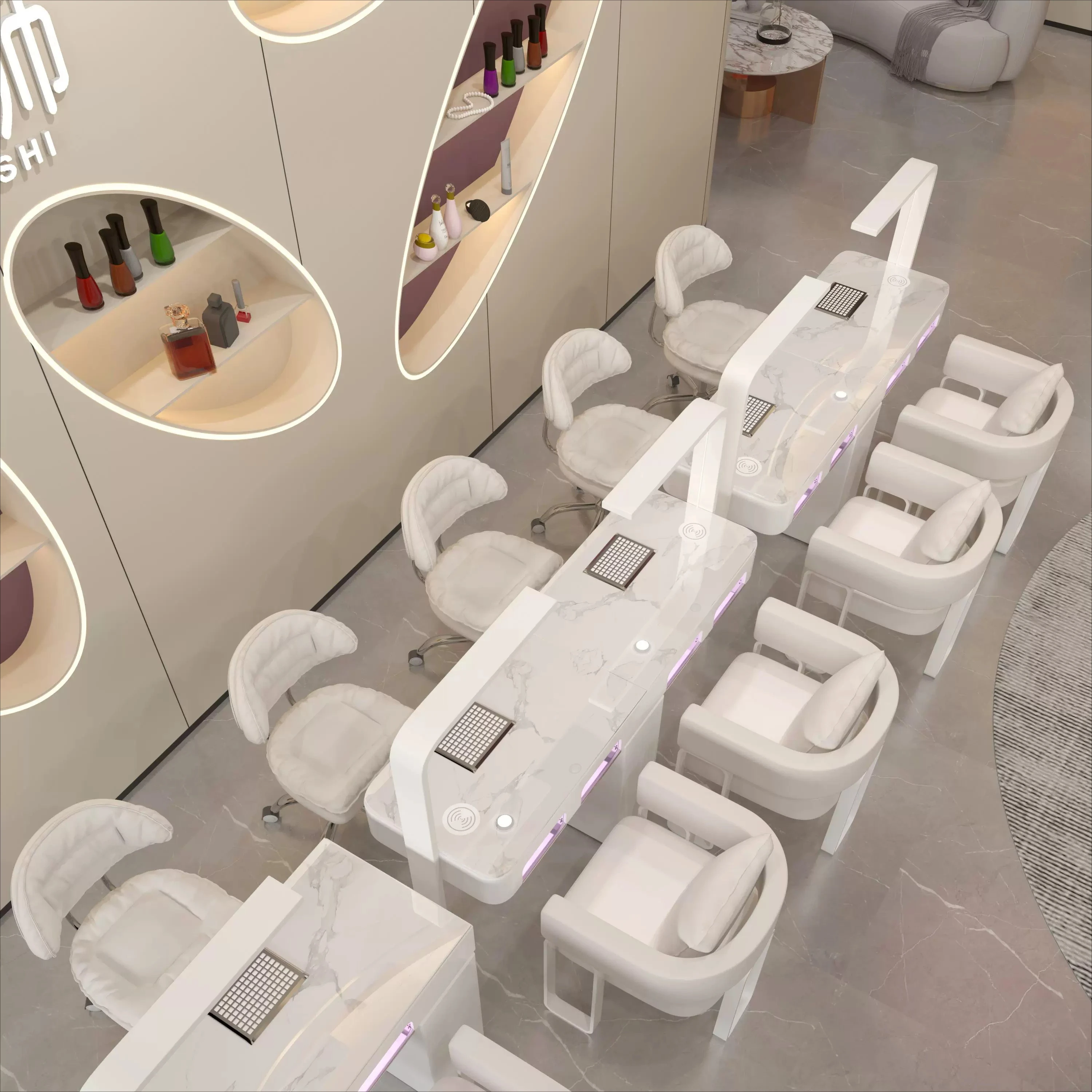 High-power vacuum cleaner, baking lamp, manicure table and chair set, a full set of high-end