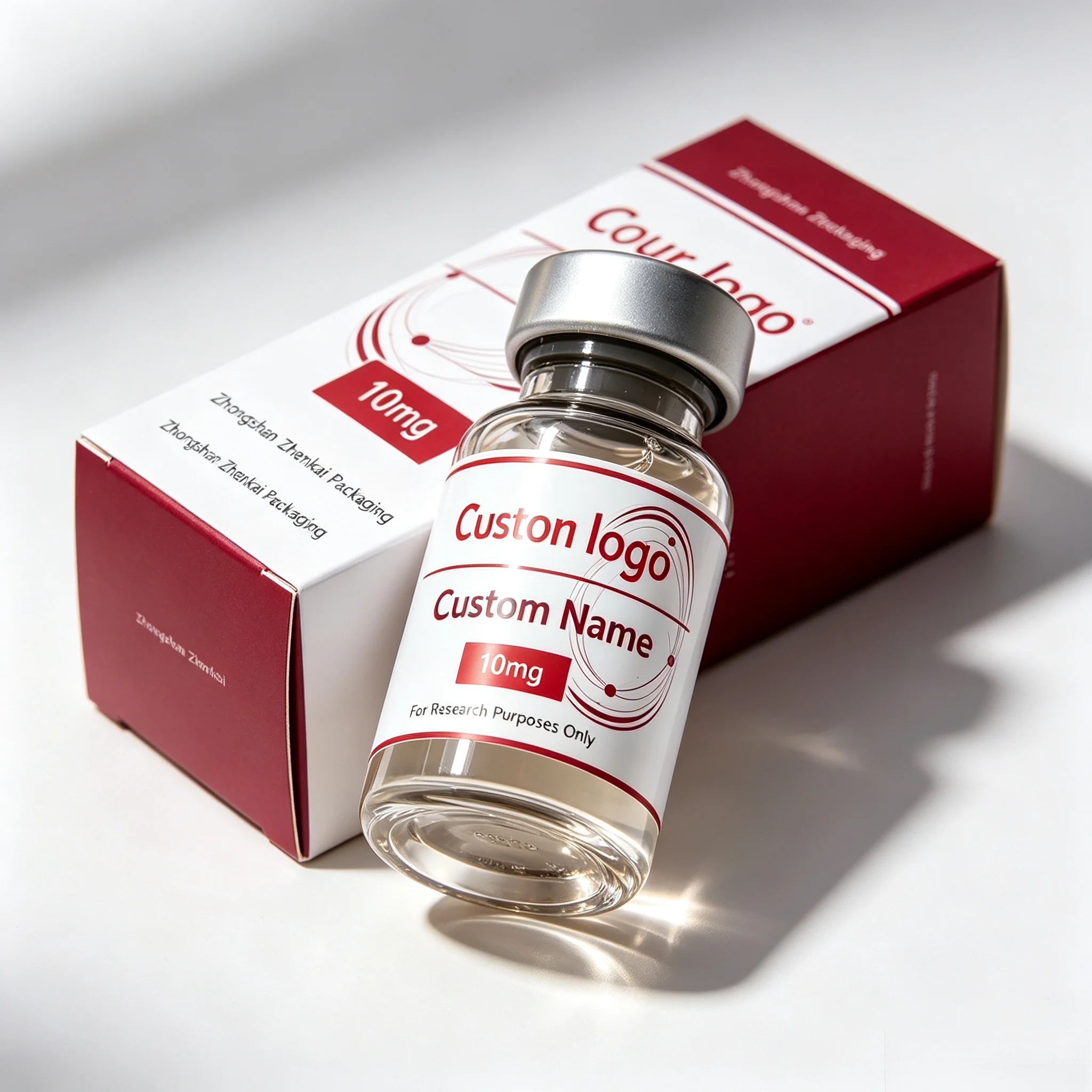 Industrial Laser Tag - 3ml-10ml Peptid-Fläschchen Holografische Laser-Aufkleber Maßgefertigte Premium-Klebeetiketten