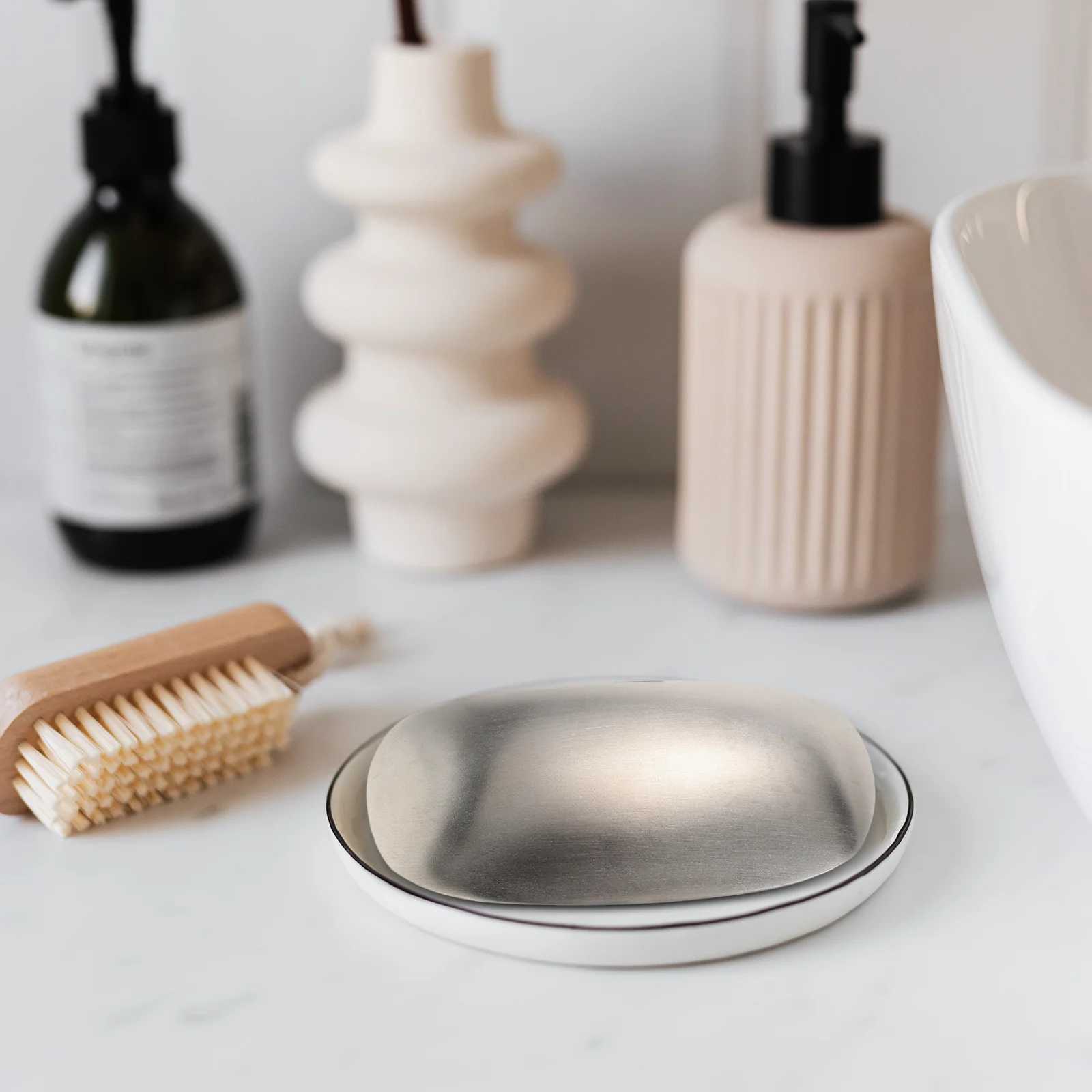 قضيب صابون من الفولاذ المقاوم للصدأ لإزالة الرائحة في المطبخ، منظف يدوي على شكل سمكة الثوم، أداة طبخ متينة ممتصة للرائحة #5