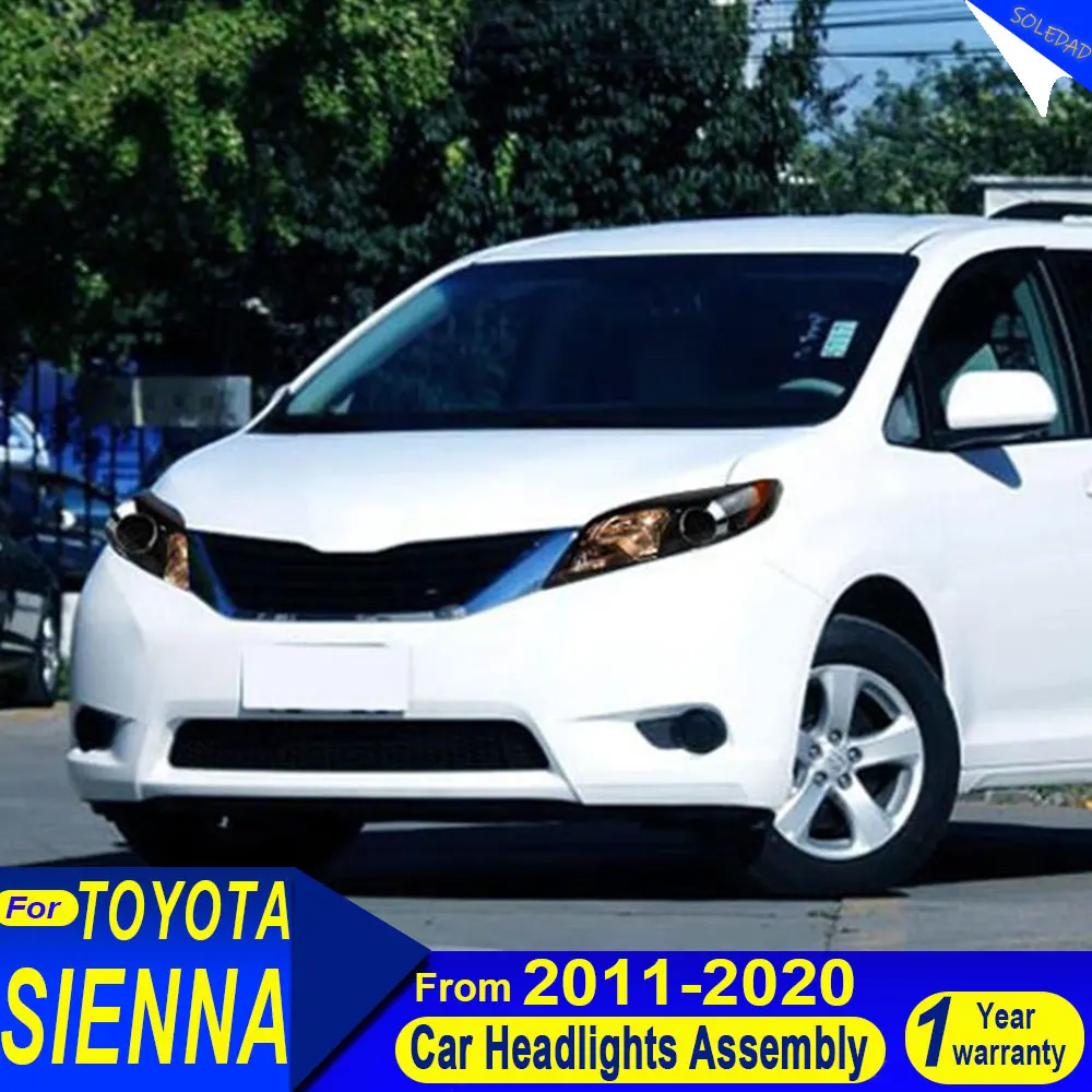 Car Headlights For Toyota Sienna Headlamp 2011 2012 2013 2014-2020 Modified LED DRL Daytime Running Lights Head Lamp Head light