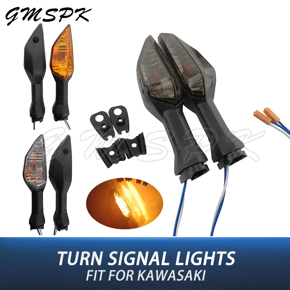 

Motorcycle Blinker Front Rear Turn Signal Light Indicator Lamp Fit for KAWASAKI ZRX1200 KLR650 Z1000 Z900 Z750 Z400 VERSYS-X 300