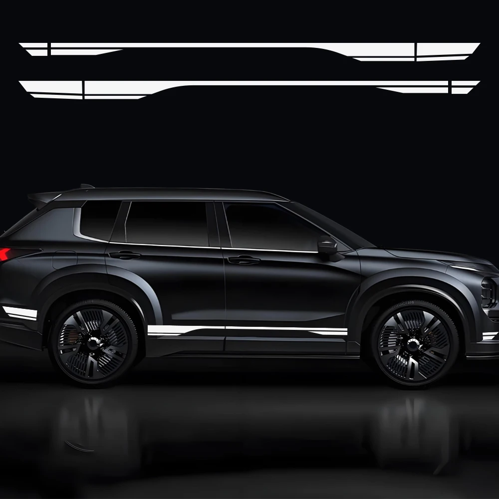 For Mitsubishi Outlander PHEV Car Sticker Door Side Decals Kit Wrapping Vinyl Film Auto Waterproof PVC Sticker Car Accessories