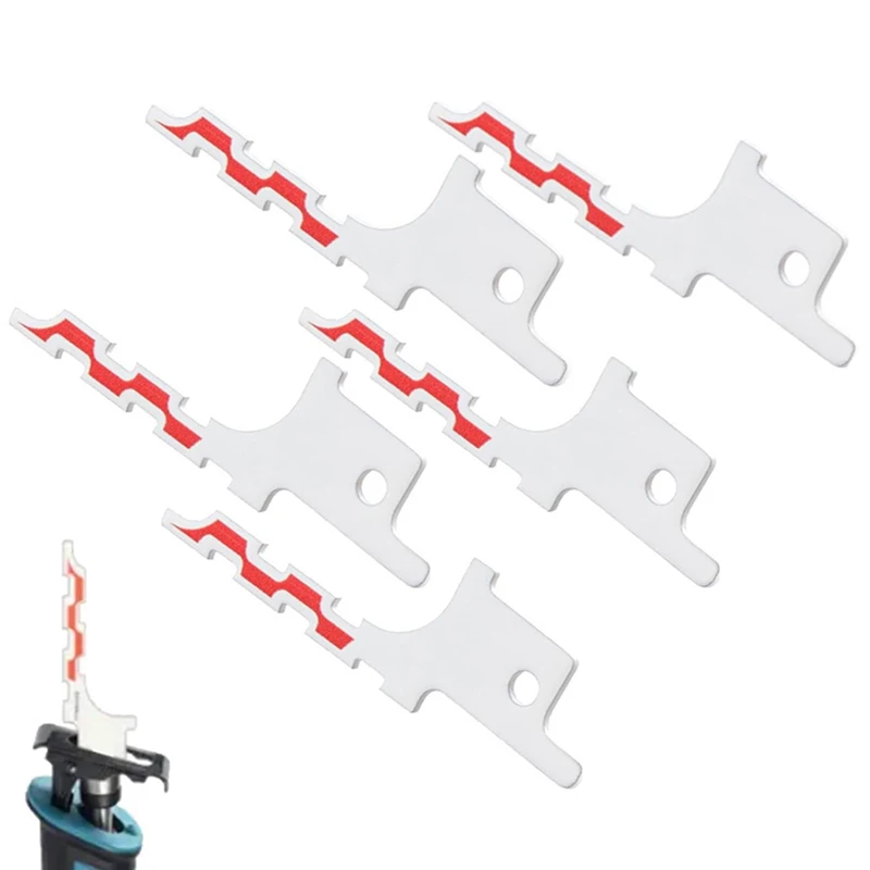 5 Stück 48-00-1640 Säbelsägeblatt, kompatibel mit Milwaukee Elektrowerkzeug, geeignet zum Schneiden von Trockenbau-G Gipskartons