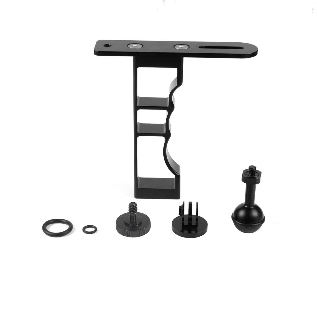 قوس صينية غوص من سبائك الألومنيوم ، قبضة مقبض واحد ، حامل مصباح أمامي كروي ، مثبت مثبت مثبت لكاميرا حركة GoPro #3