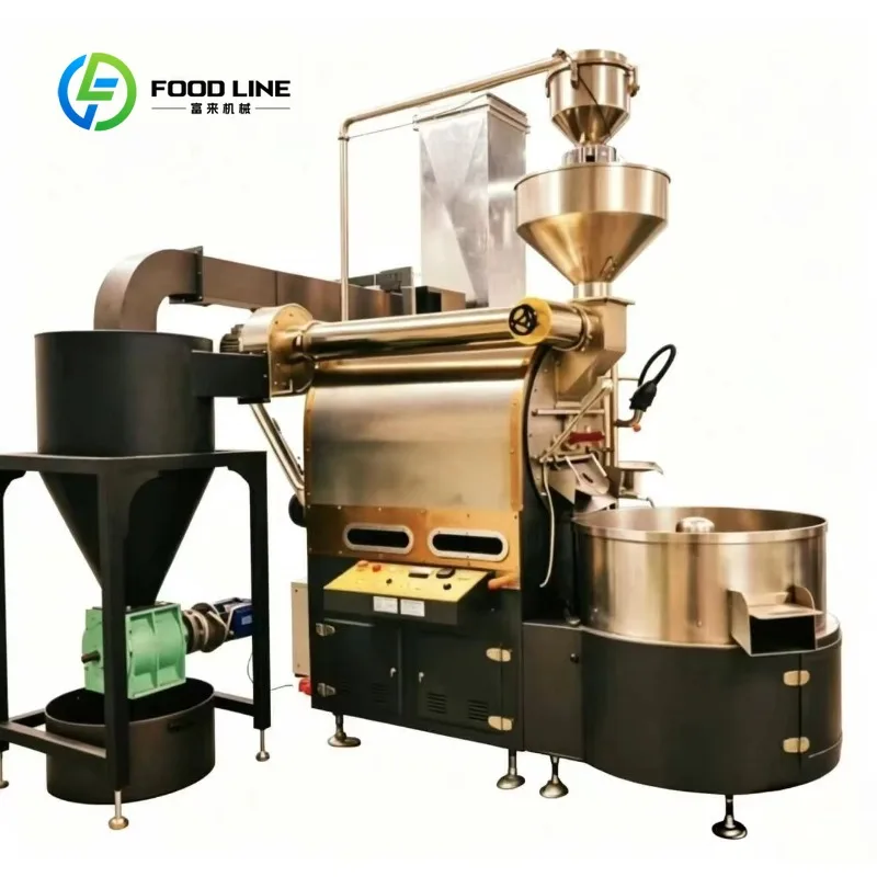 customized electric bean roasting drum 20kg integrated gravity destoner digital tuning for home coffee processing startup buyers