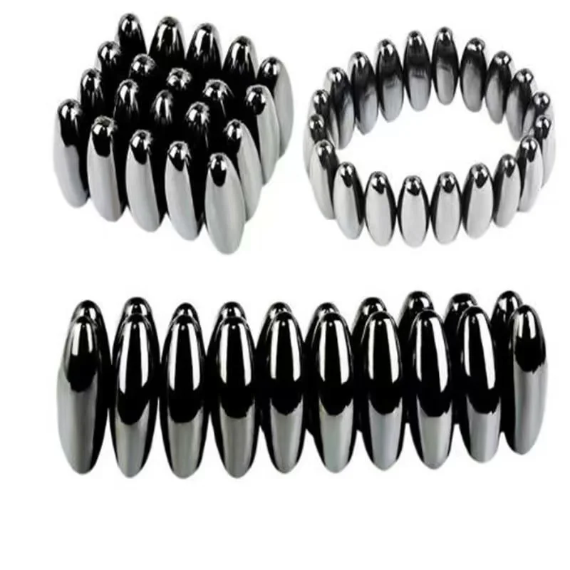 Ferrite Black Fridge Magnets Strong Magnetic Rugby Ball Palm Tumbled Stones Oval Magnet Fun Home DIY Decor Stress Relief Game