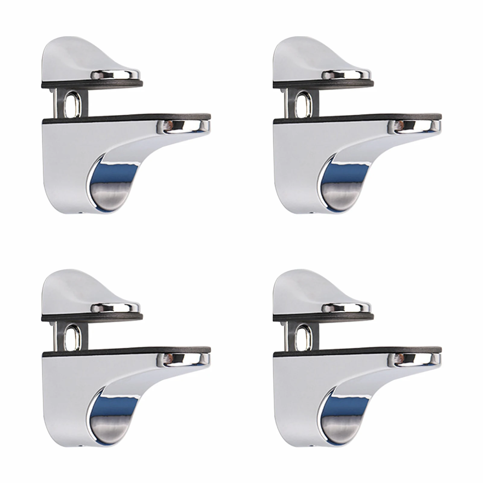 4 stuks woonkamer ondersteuning geborsteld hardware verstelbare dikte glazen plank beugel zware zinklegering boekenplank duurzaam