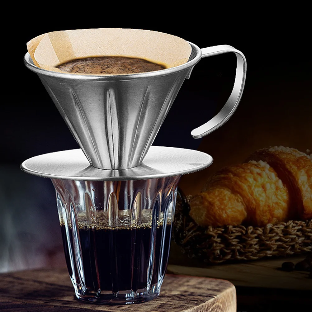 

Filter Cup Stainless Steel Cone Shape Drip Filter For Home Coffee Making Reusable Coffee Dripper Tea Slag Funnel Kitchen