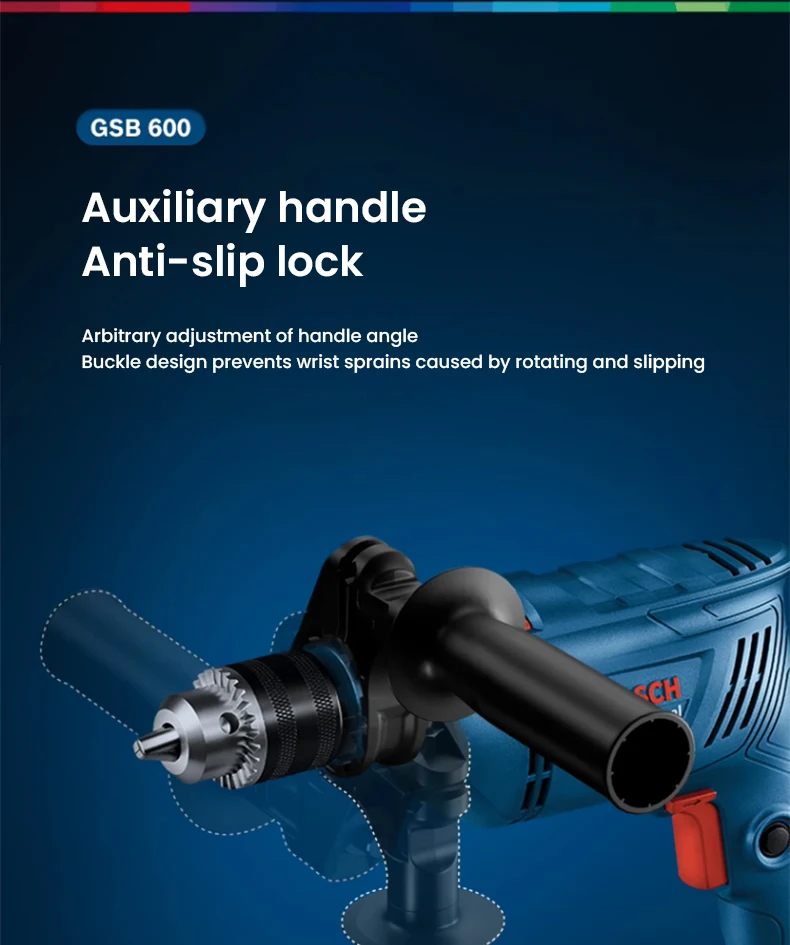 220V 600W Heavy Impact Drill BOSCH GSB600 Variable Speed Electric Drill Forward And Reverse Rotation Brick Wall Drilling Machine