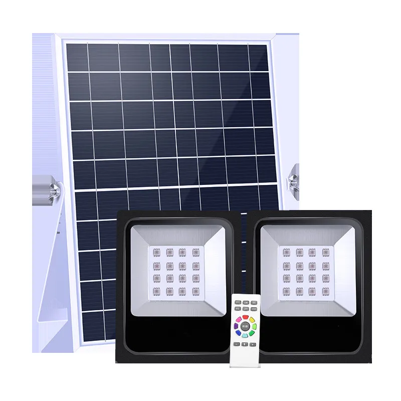 Double-Headed Solar Color Spotlight Tree Led Projection Light Villa Garden Lawn Forest Decoration Floodlight