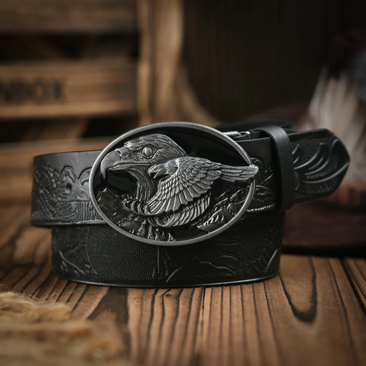 Ein lässiger, individueller Retro-Gürtel, Kleidungsaccessoire im Western-Stil, Metallschnalle, PU-Gürtel, geeignet für Männer und Frauen. – Detail 5