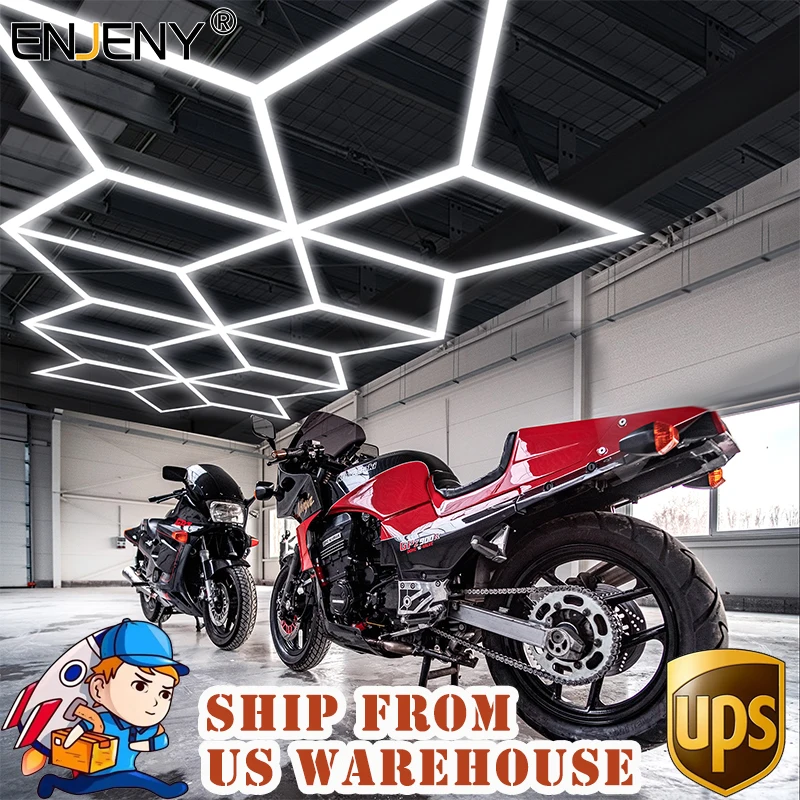 

Fast Delivery 8x18.35ft Exhibition Car Detailing Lights Garage Workshop LED Starburst Lighting Kit Geometric Light Snowflake