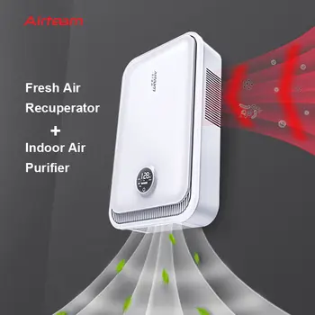 Sistema de ventilação com recuperação de calor e energia (ERV/HRV) de baixo ruído, com controle via Wi-Fi, para instalação em parede em um único ambiente. 10 best sales Recuperador de ar - №6