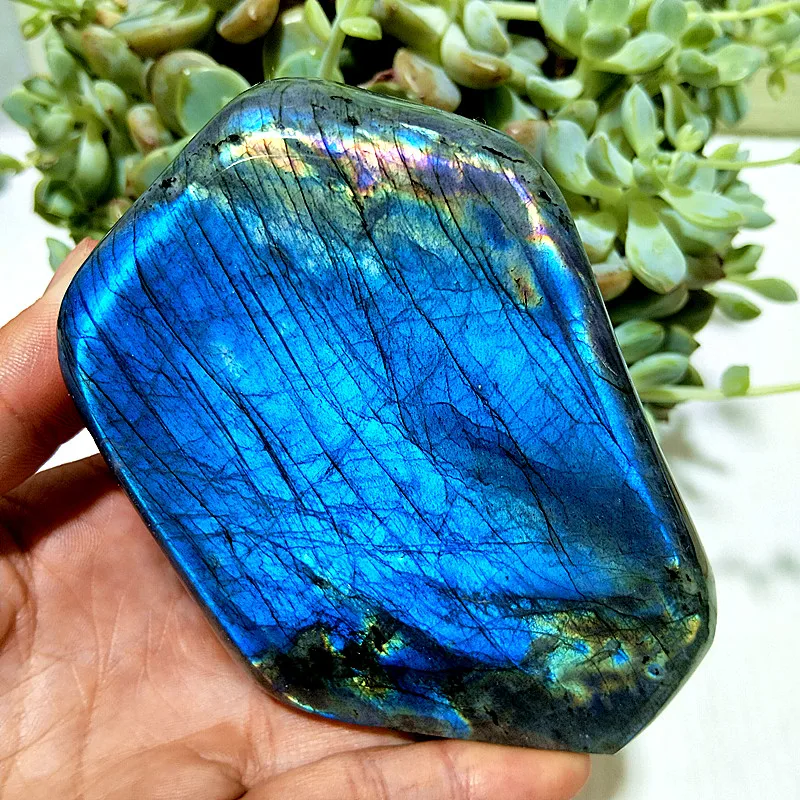 

Natural Stone Crystal Blue Labradorite Freeform Reiki Energy Heali Heal Meditation Witchcraft Feng Shui Crystal Room Decor