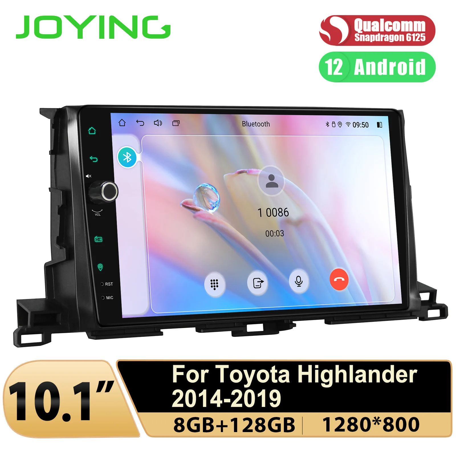 Joying 10.1 "เครื่องเสียงรถยนต์แอนดรอยด์วิทยุเครื่องเล่นมัลติมีเดียเครื่องเล่นรถเล่นสำหรับโตโยต้า Highlander 2014-2018รองรับกล้องโรงงาน