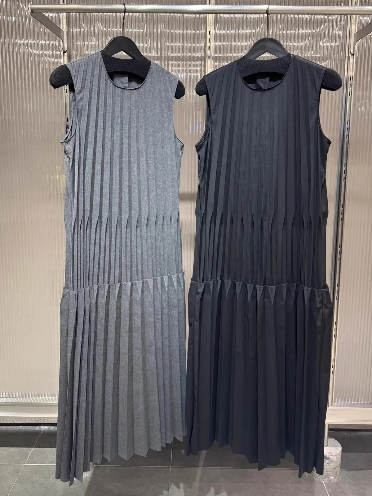 Spring 2025 New Faion Women's Svel Accordion Pleated Dr Slimming High Waist A-Line Skirt Sle Commute Pure Color