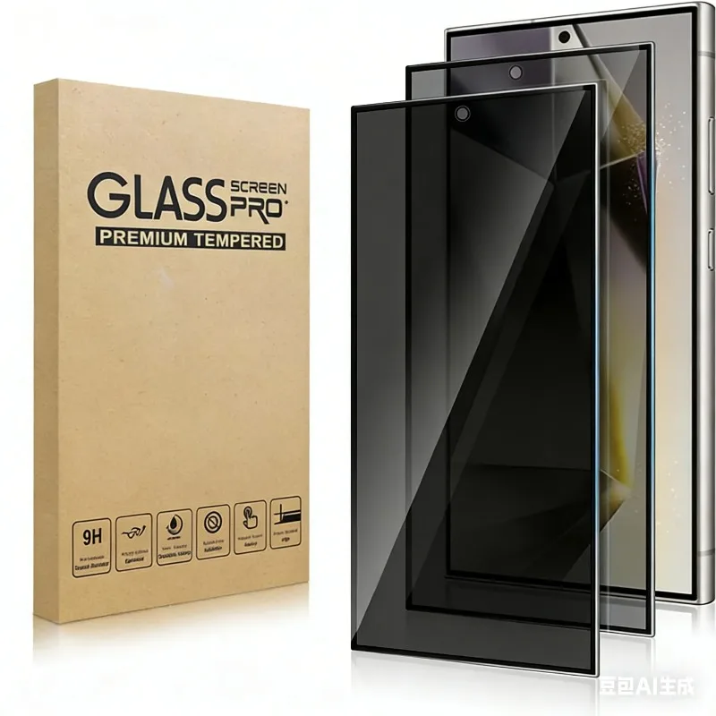 

2 упаковки, противошпионское закаленное стекло для разблокировки отпечатков пальцев для Samsung Galaxy S26 Ultra S25FE S24 S23 Plus, простая установка, защитная пленка для экрана