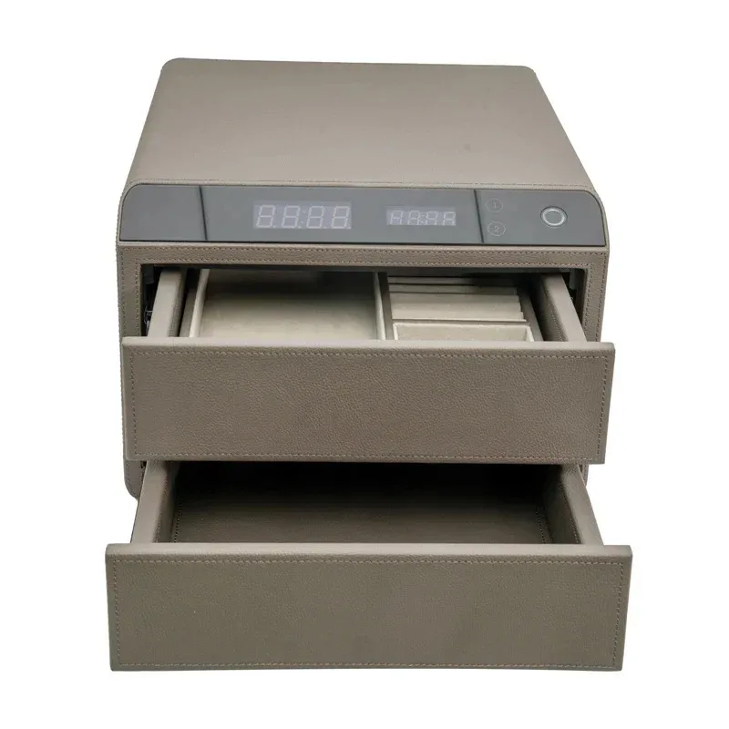 

XAG-PGC2 Double Layer Leather Safe Jewelry Home Fingerprint Office File Storage