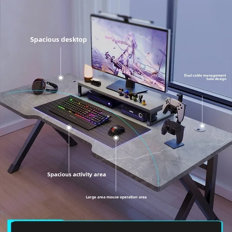 Carbon Fiber Texture Gaming Desk for Home Office Study Table Executive Computer Table Minimalist Space Saver Computer Desk