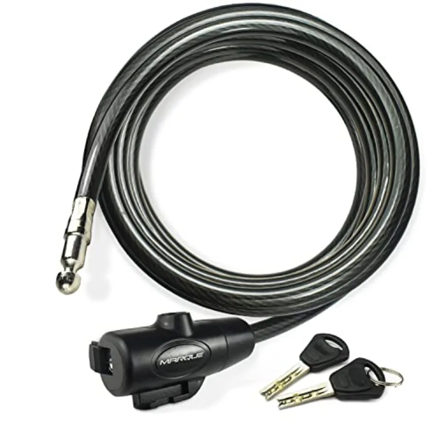 

Bike Lock with Key 3/8" Ft 25Ft Straight Cable Locks with Keys Anti-Theft Security Cable for Bicycles Scooters Kayaks Paddle Bo