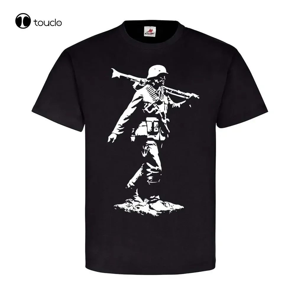 Summer Brand Clothing Alter Soldat Mit Mg34 Maschinengewehr Wh Zweiter Weltkrieg T-Shirt Novelty T Shirt Unisex Women Shirts