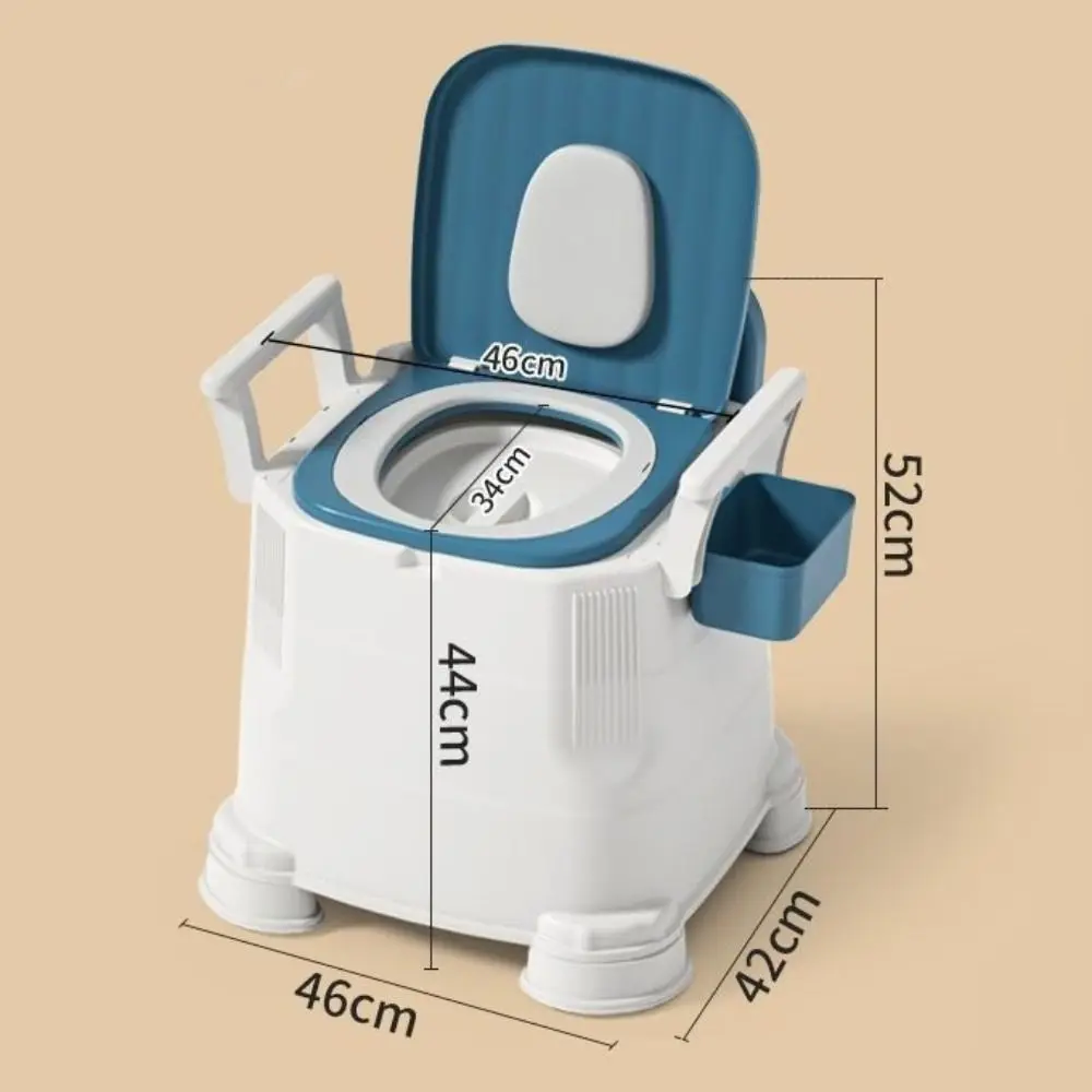 Toilettes mobiles portables confortables, cuvette de toilette antidérapante, chaise de toilette en plastique pour femmes enceintes âgées